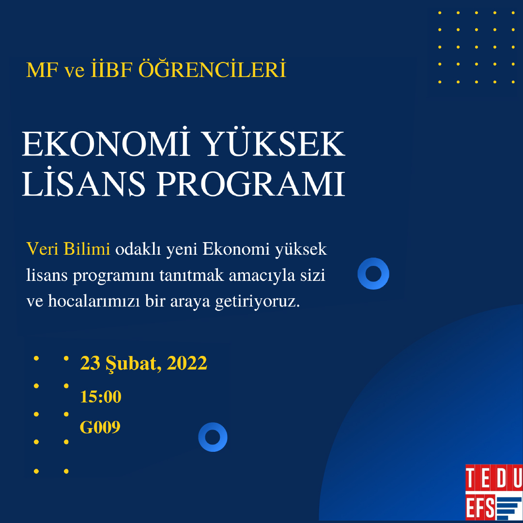 Ekonomi Yüksek Lisans Programı